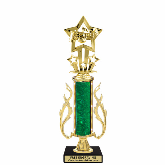 Flaming Star Music Trophy 13.5" / Gold