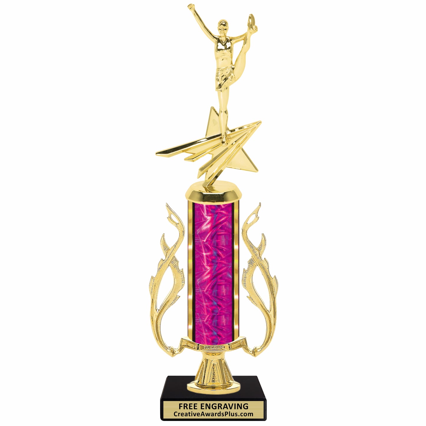 Flaming Cheer Trophy 14" / Gold