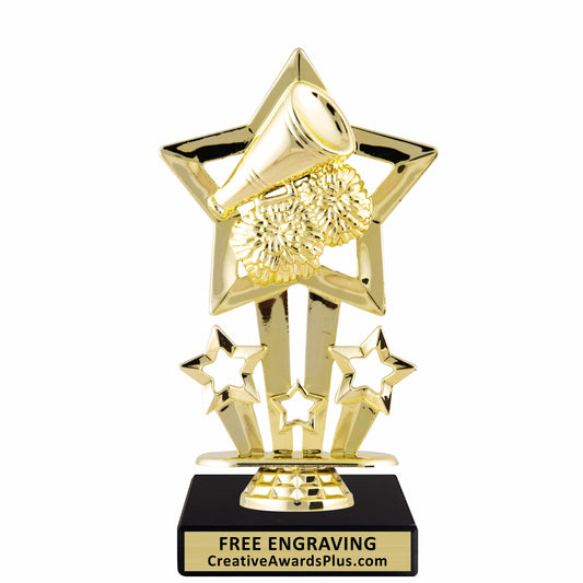 Starlight Cheer Trophy 6.75" / Gold