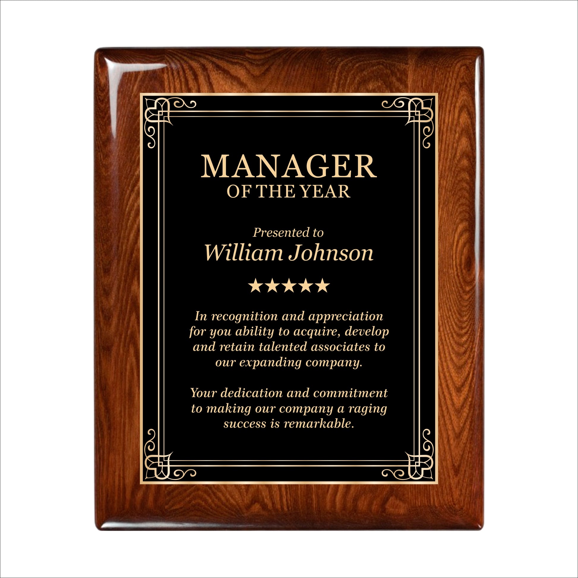 Glossy Walnut Finished Plaque 10.5" X 13" / Walnut  Piano Finish / Hearts