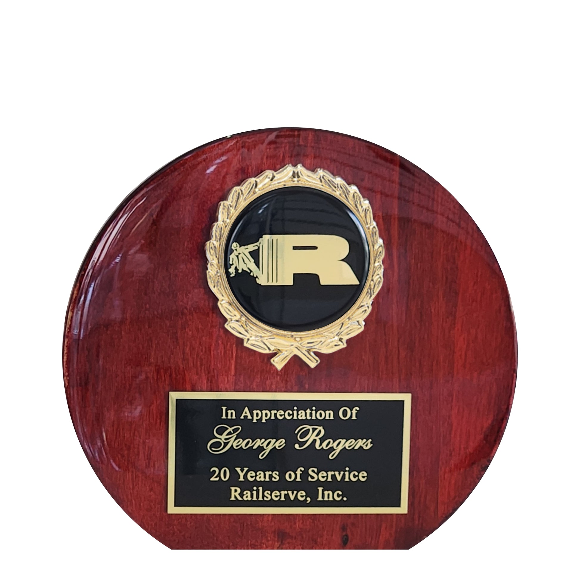 Round Rosewood Plaque 6" x 6.5 / Rosewood