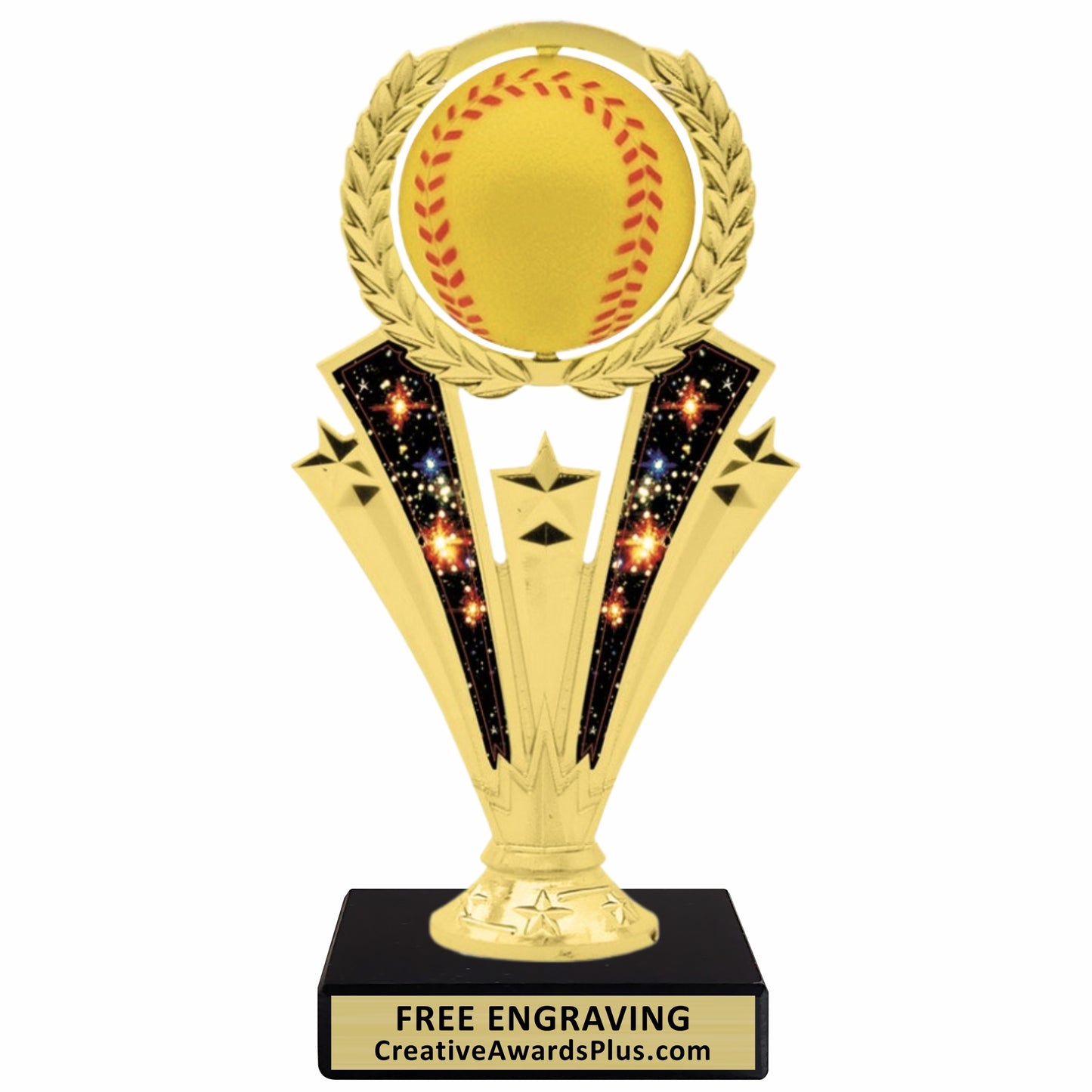 Galaxy Spinning Softball Trophy 7.25" / Gold