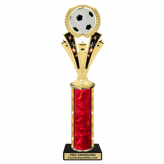 Galaxy Spinning Soccer Classic Trophy 12.4" / Multiple