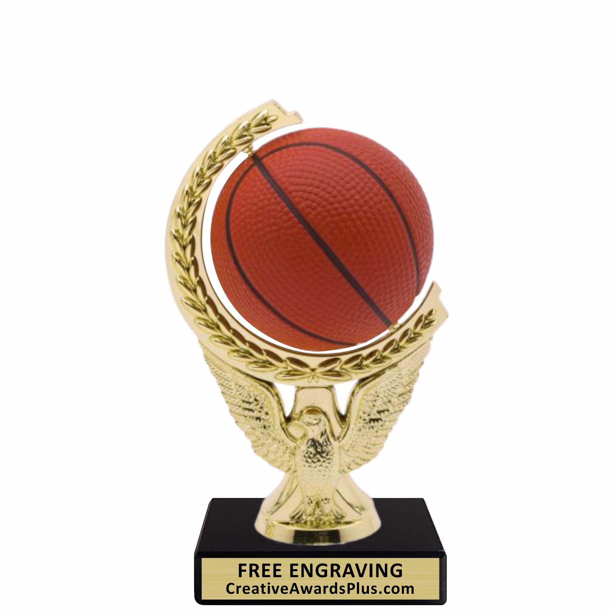 Eagle Spinning Basketball Trophy 6.25" / Gold