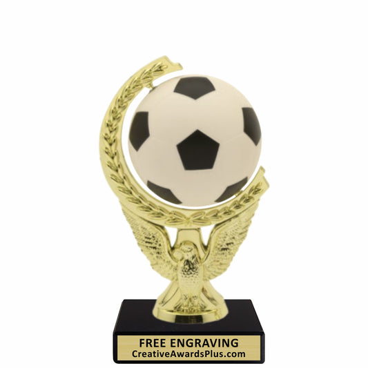 Eagle Spinning Soccer Trophy 6.25" / Gold