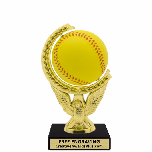Eagle Spinning Softball Trophy 6.25" / Gold