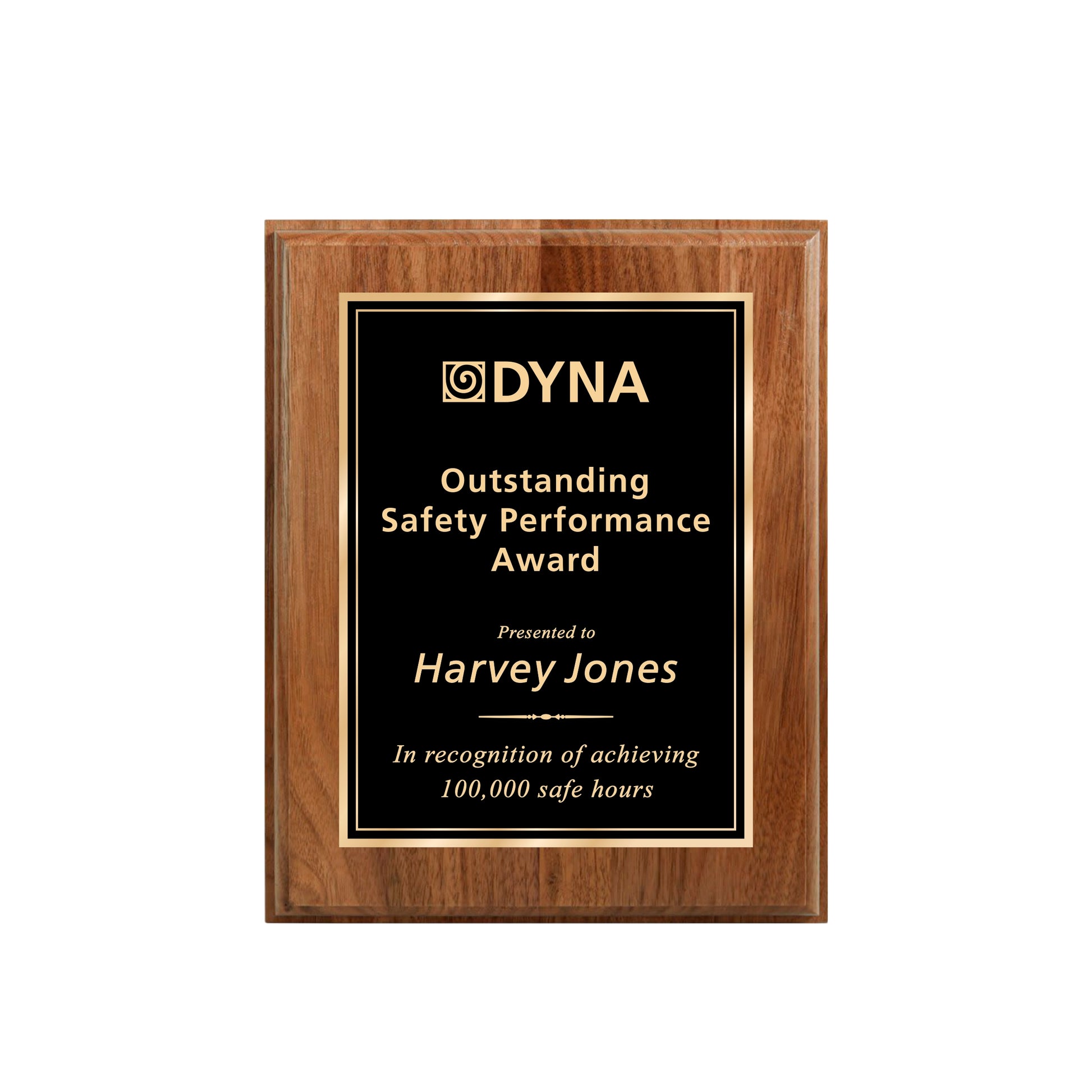 Walnut Finished Plaque 8" X 10 / Walnut / Double Border