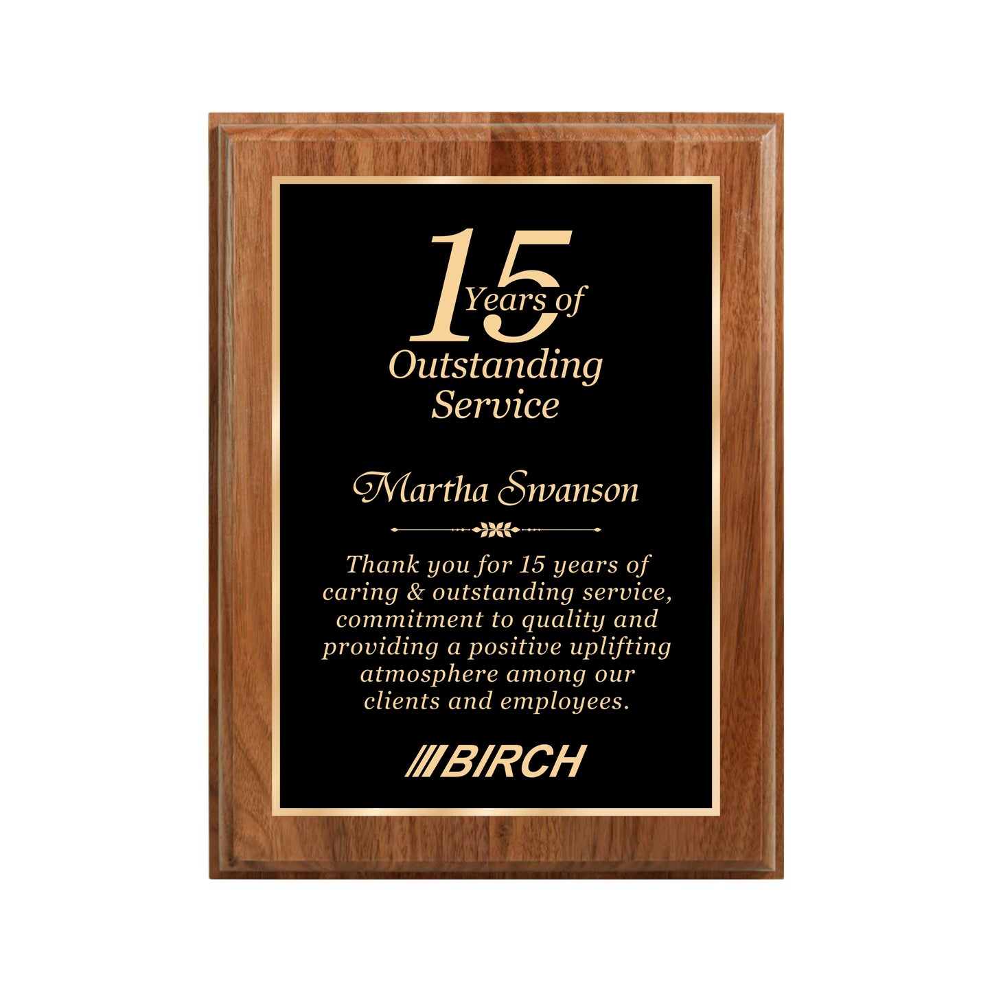 Walnut Finished Plaque 9" X 12" / Walnut / Single Border