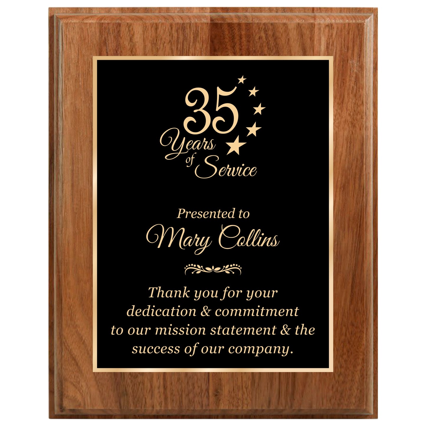Walnut Finished Plaque 12" X 15" / Walnut / Single Border