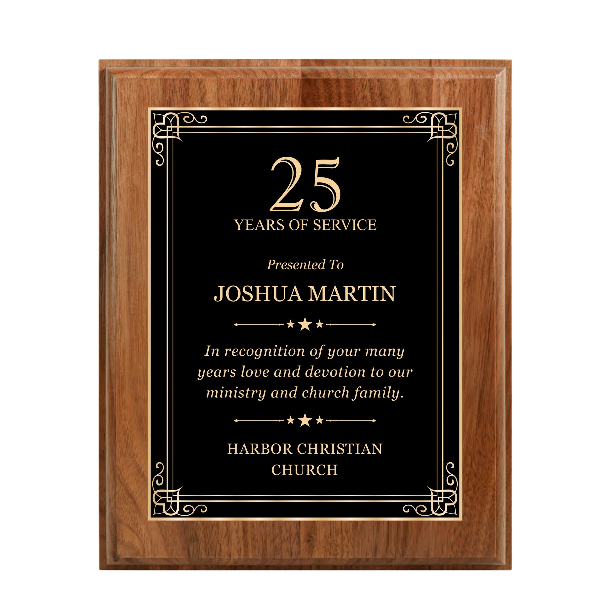 Walnut Finished Plaque 10.5" X 13" / Walnut / Hearts