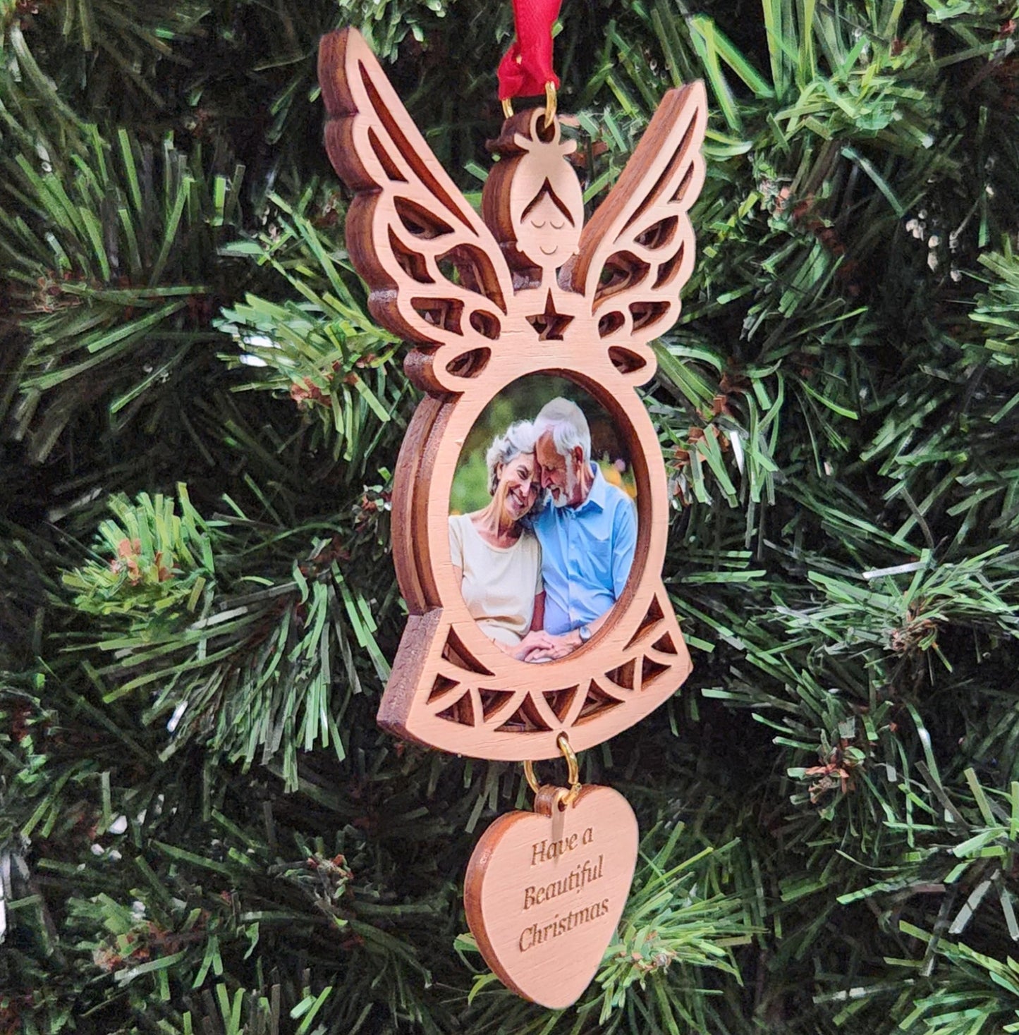 Photo Angel Cherry Ornament 5" / Cherry