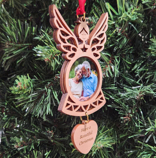 Photo Angel Cherry Ornament 5" / Cherry