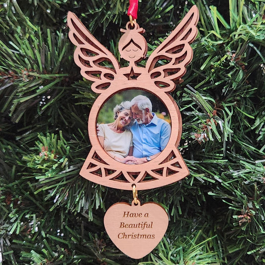Photo Angel Cherry Ornament 5" / Cherry