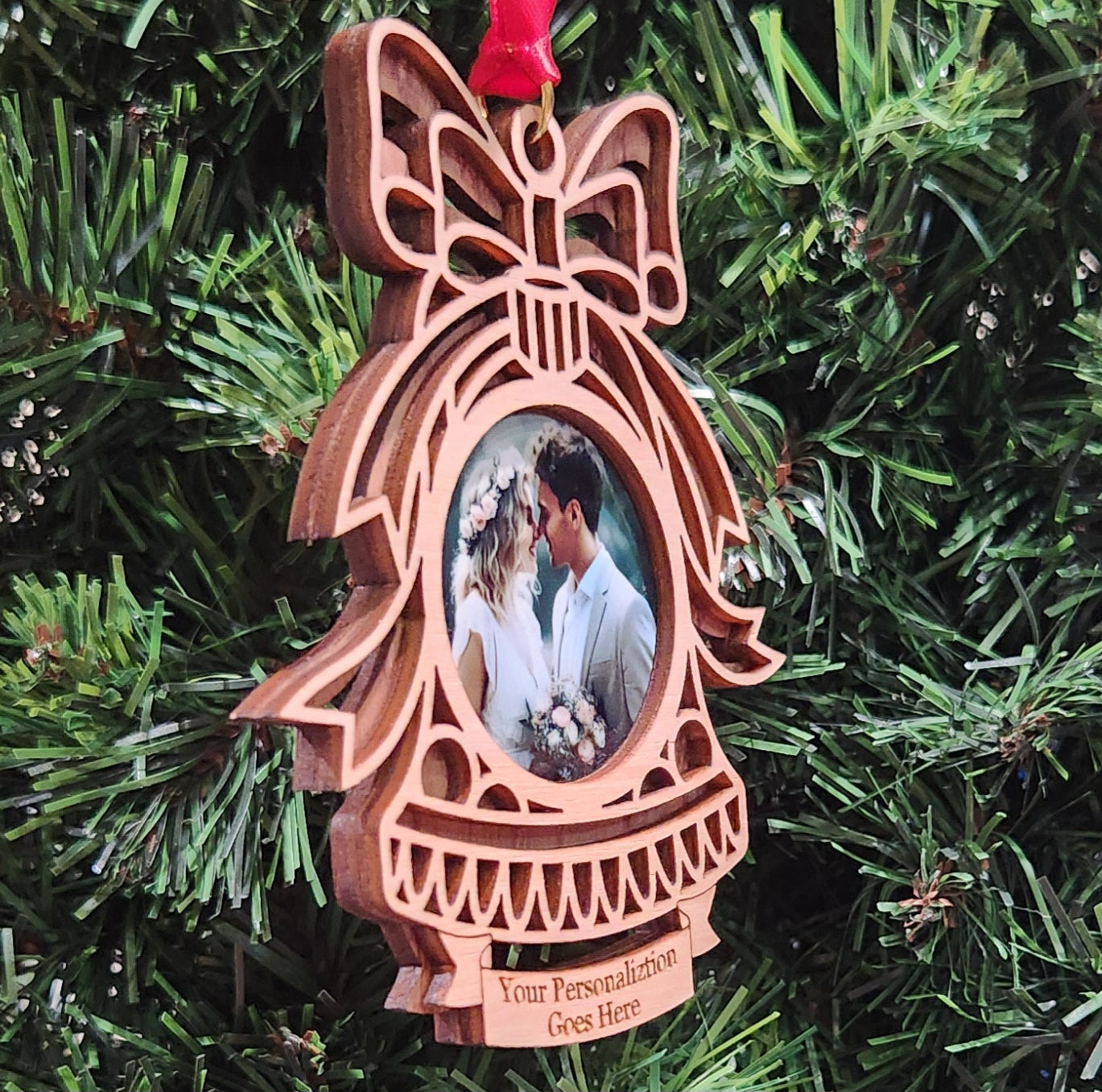 Photo Bell Cherry Ornament 4" / Cherry