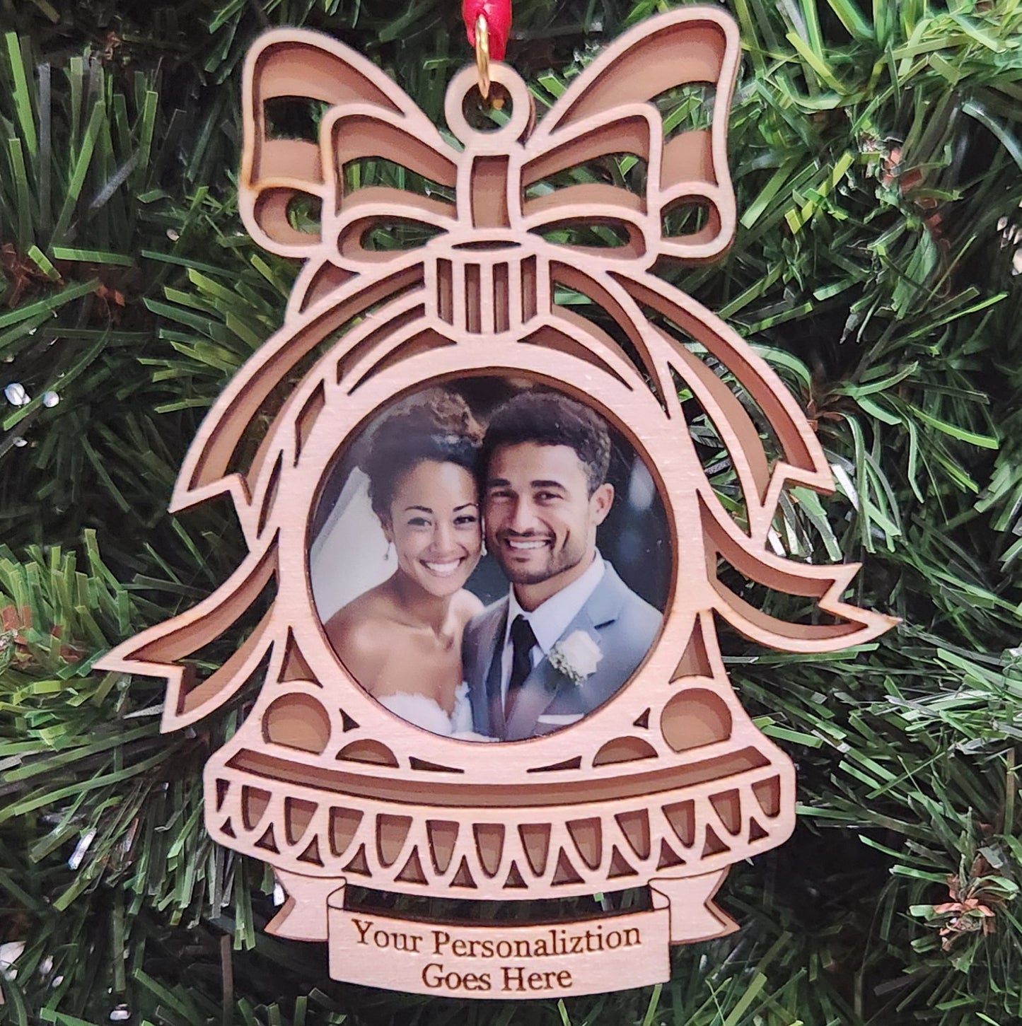 Photo Bell Maple Ornament 4" / Maple