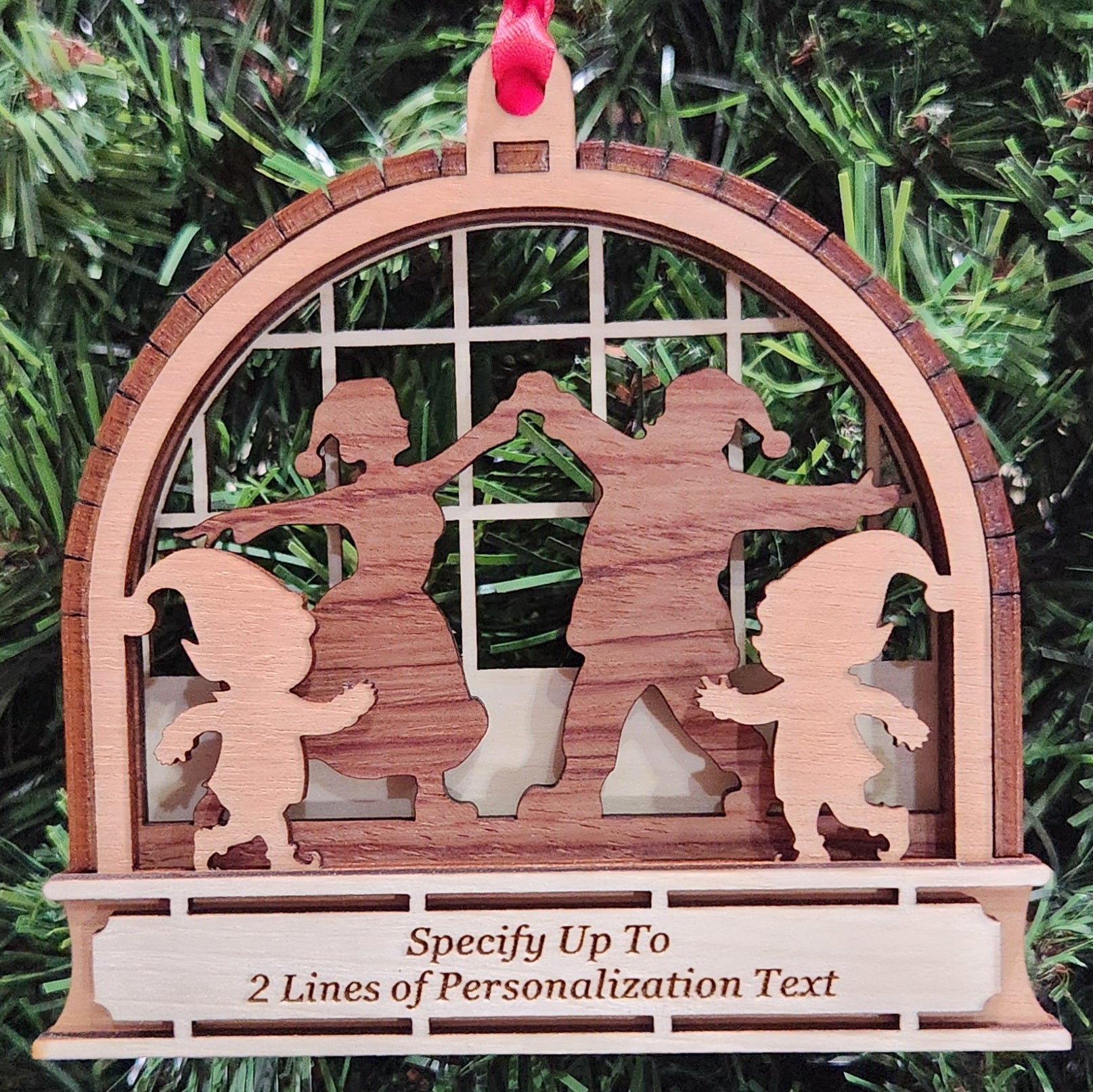 Wood 3D Dancing Ornament 4.25" / Wood