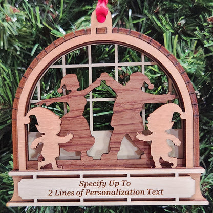 Wood 3D Dancing Ornament 4.25" / Wood