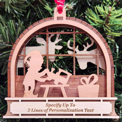 Wood 3D Workshop Ornament 4.25" / Wood