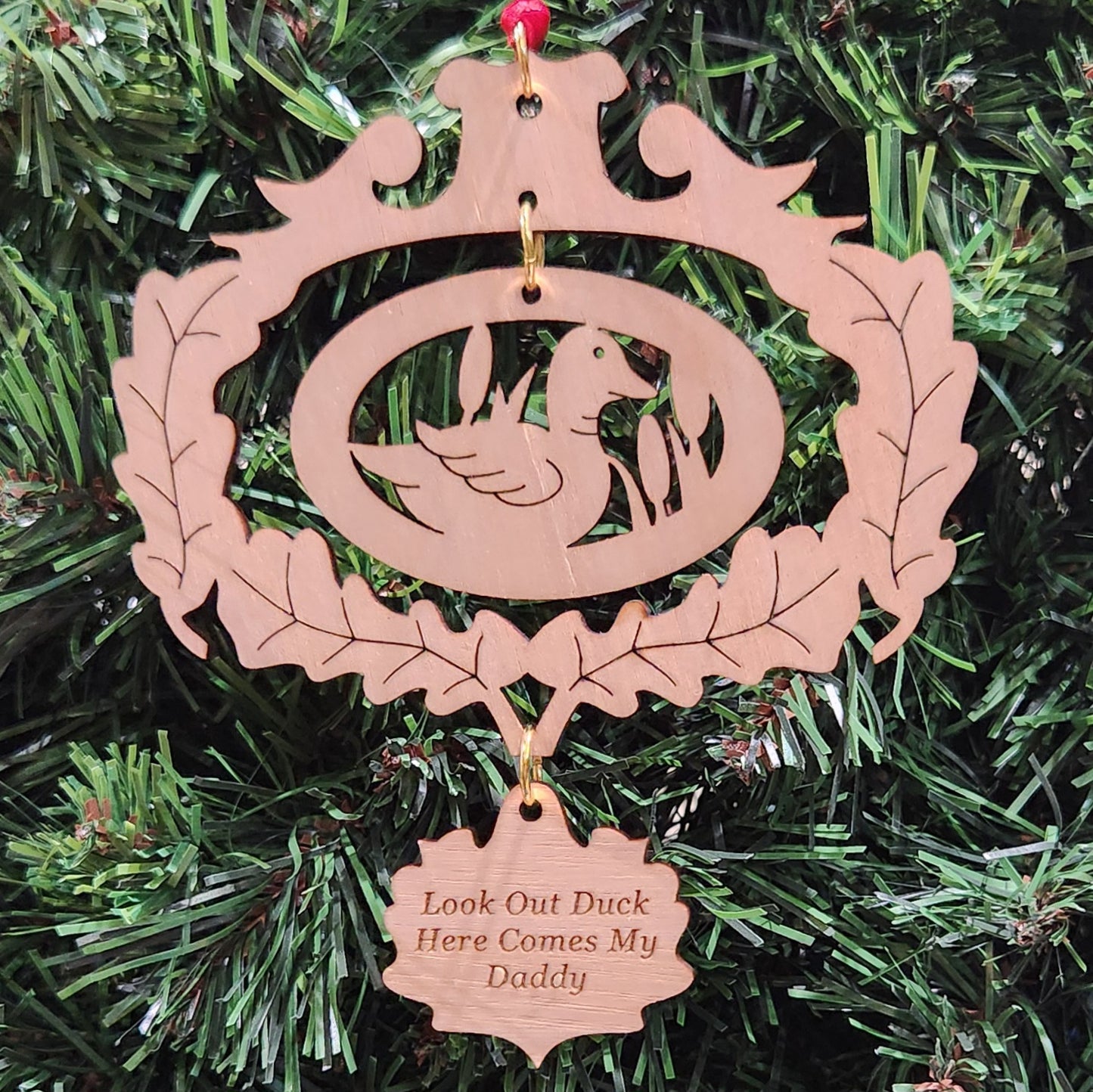 Wood Duck Christmas Ornament 4.5" / Cherry