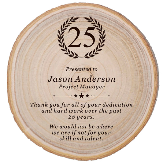 Natural Wood Slice Plaque 12" / Alder