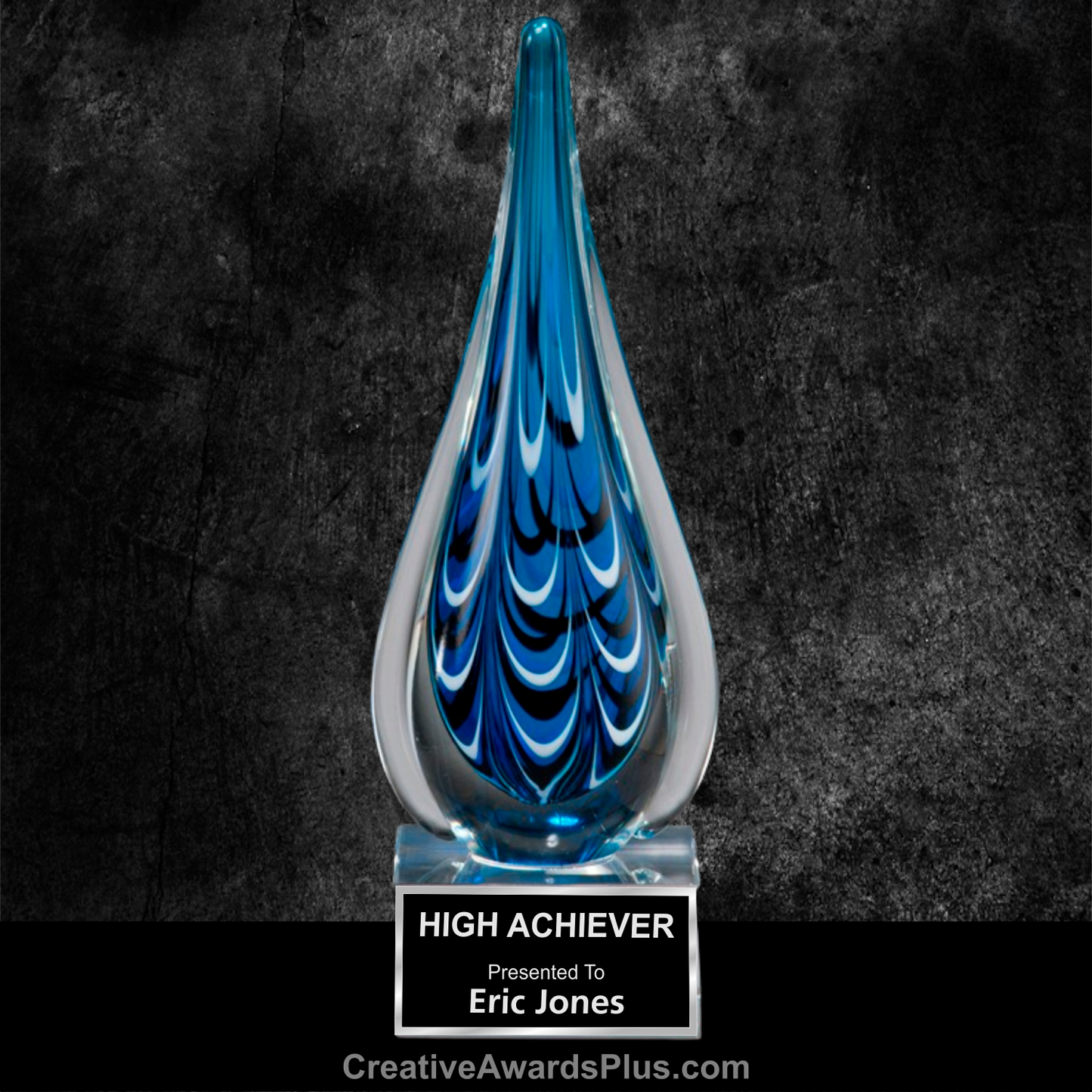 Blue Elegance Art Glass 10" / Blue