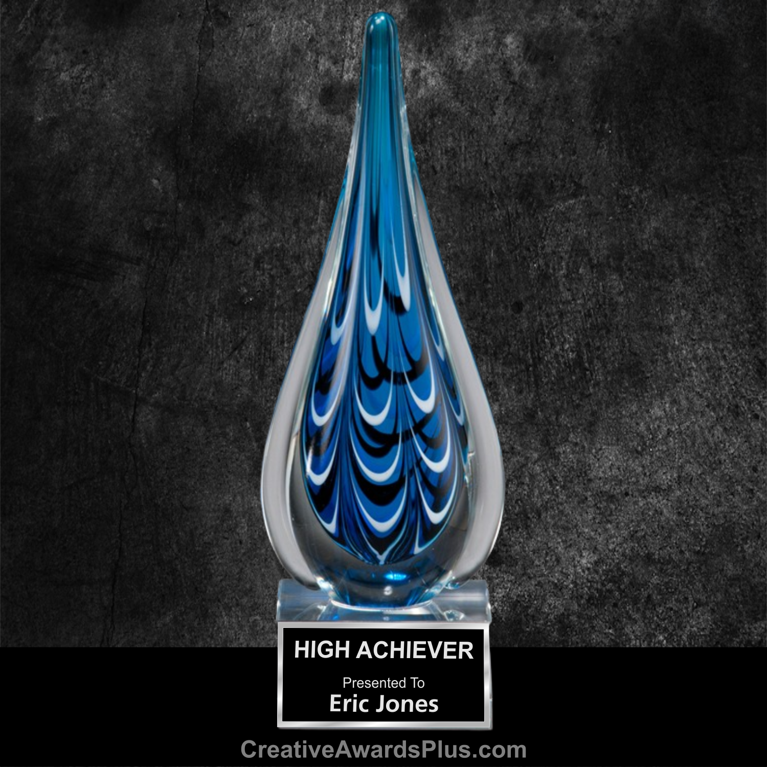 Blue Elegance Art Glass 10" / Blue