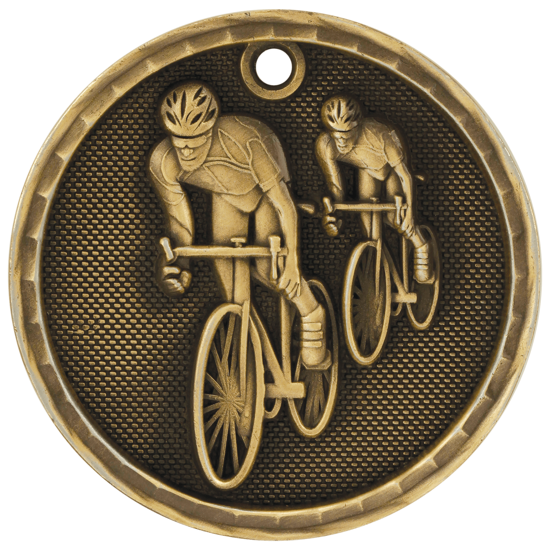 3D Bicycling Medal 2" / Gold