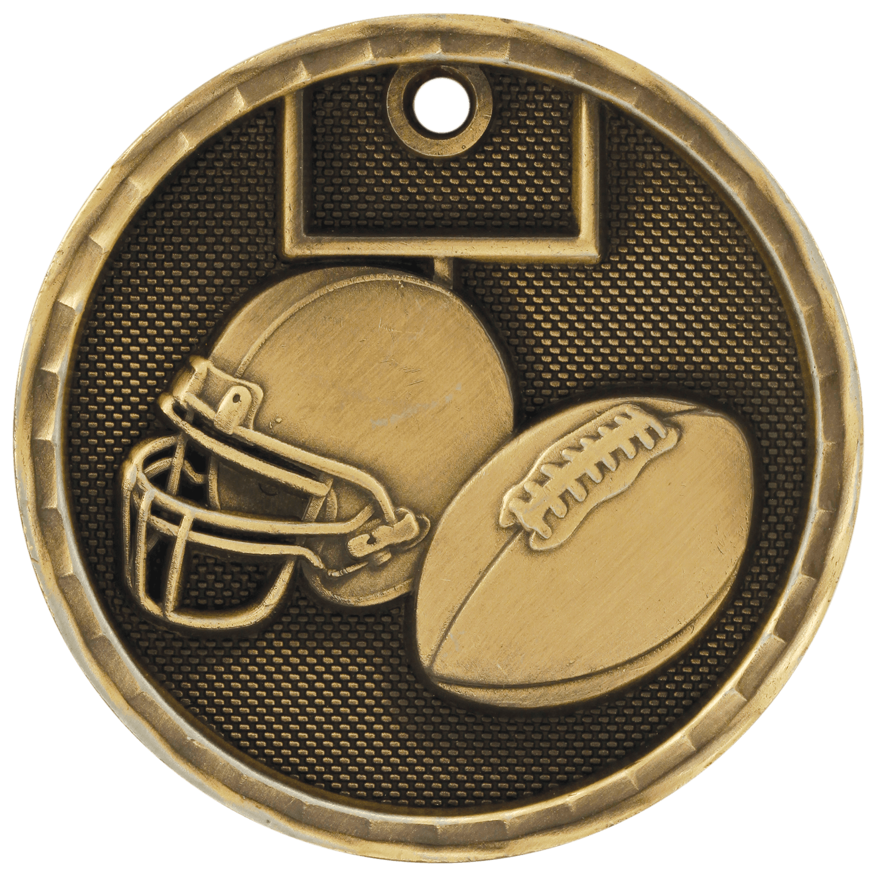 3D Football Medal 2" / Gold