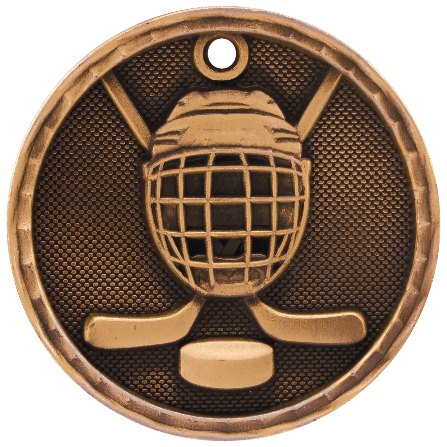 3D Hockey Medal 2" / Bronze (Copper Tone)