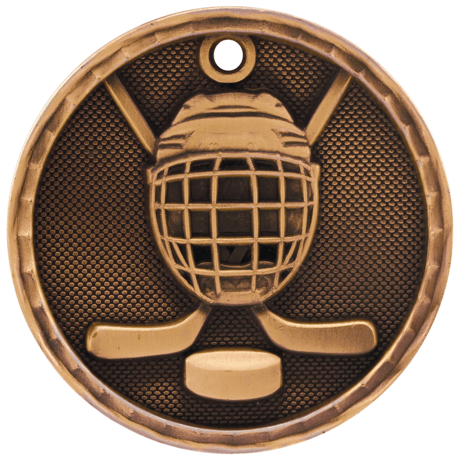 3D Hockey Medal 2" / Bronze (Copper Tone)