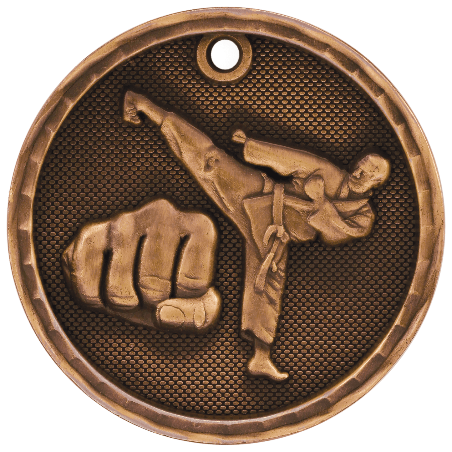 3D Martial Arts Medal 2" / Bronze (Copper Tone)