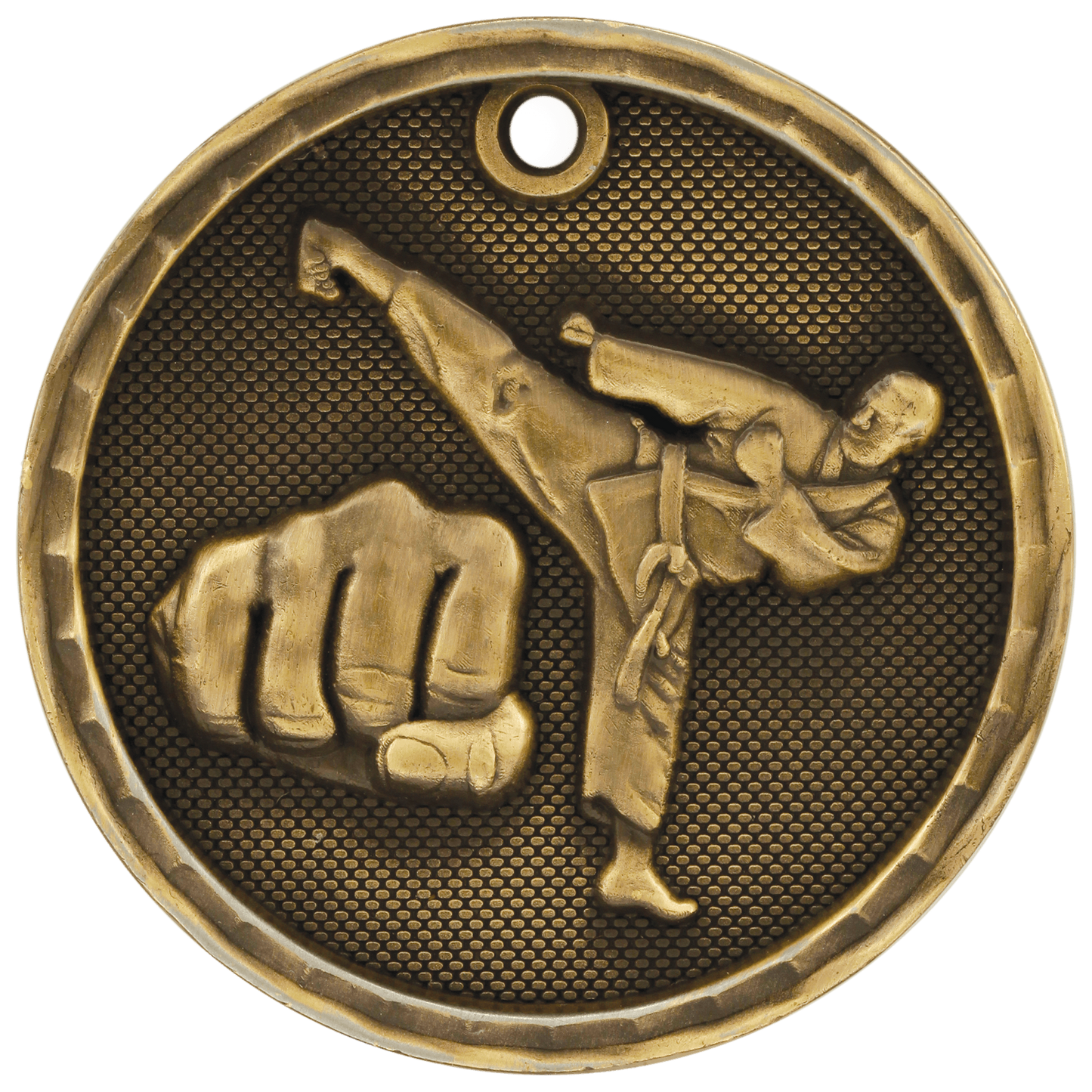 3D Martial Arts Medal 2" / Gold