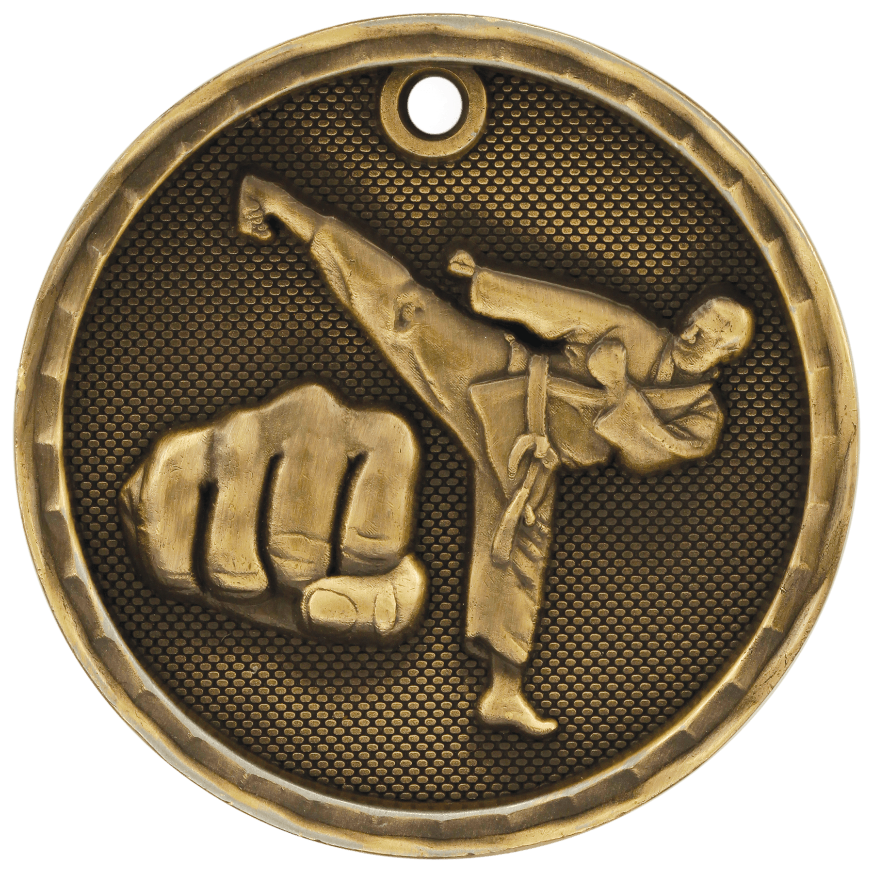 3D Martial Arts Medal 2" / Gold