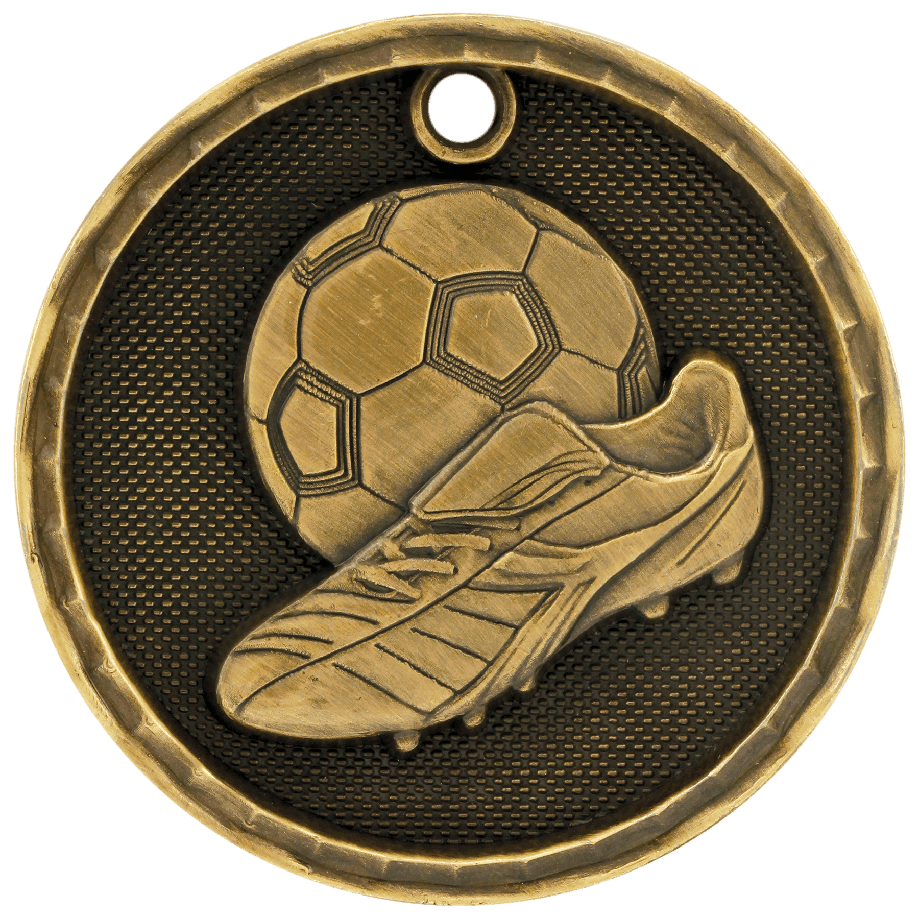 3D Soccer Medal 2" / Gold