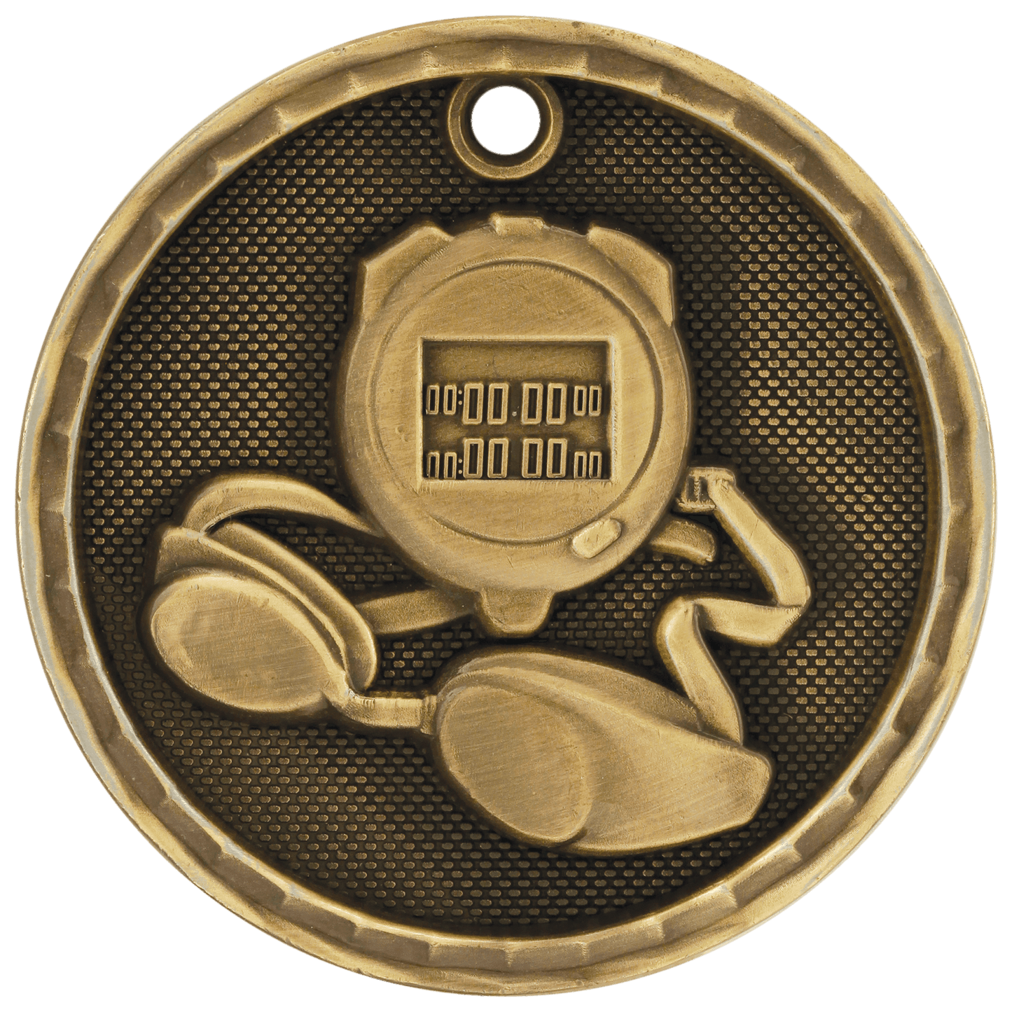 3D Swimming Medal 2" / Gold