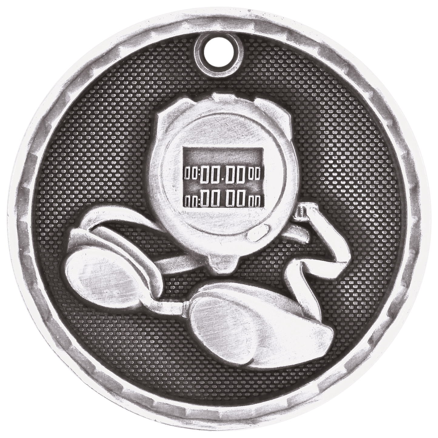 3D Swimming Medal 2" / Silver