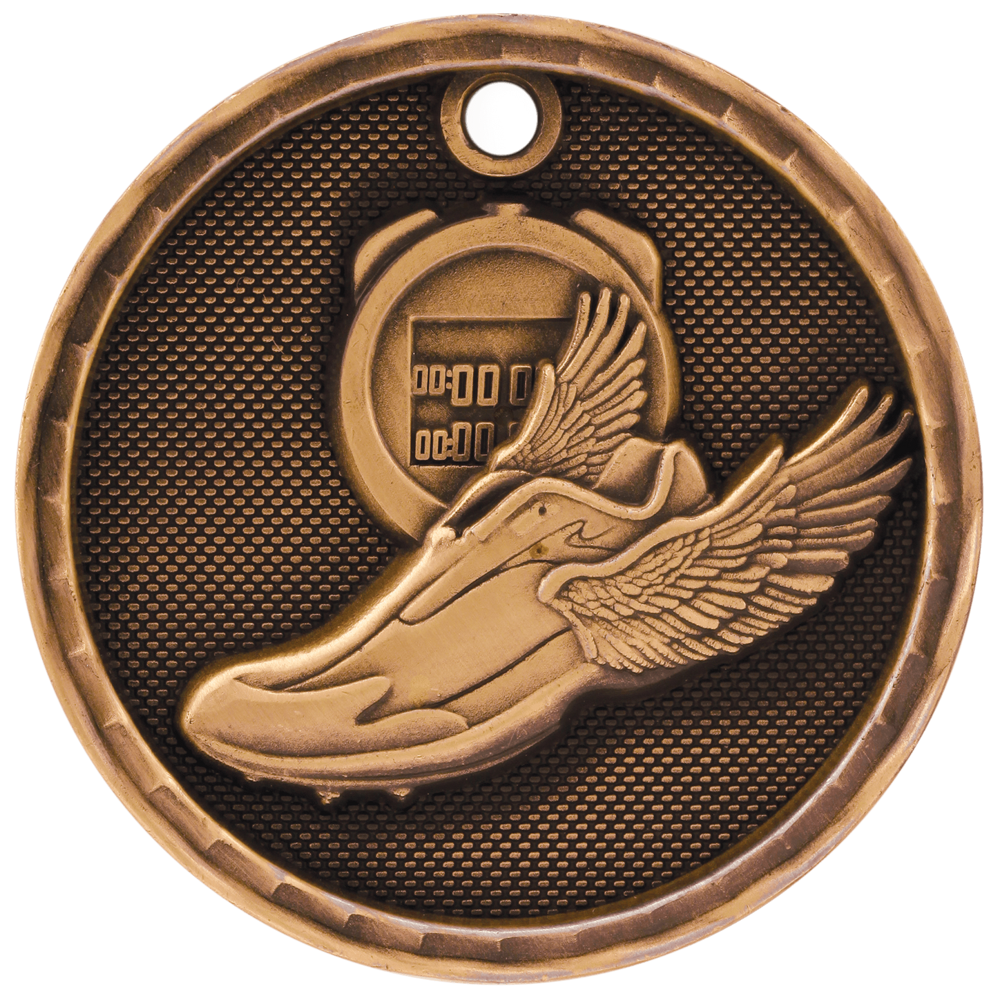 3D Track Medal 2" / Bronze (Copper Tone)