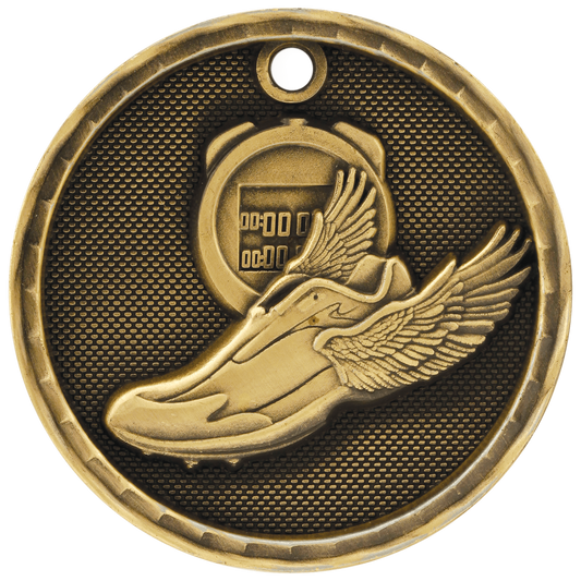 3D Track Medal 2" / Gold