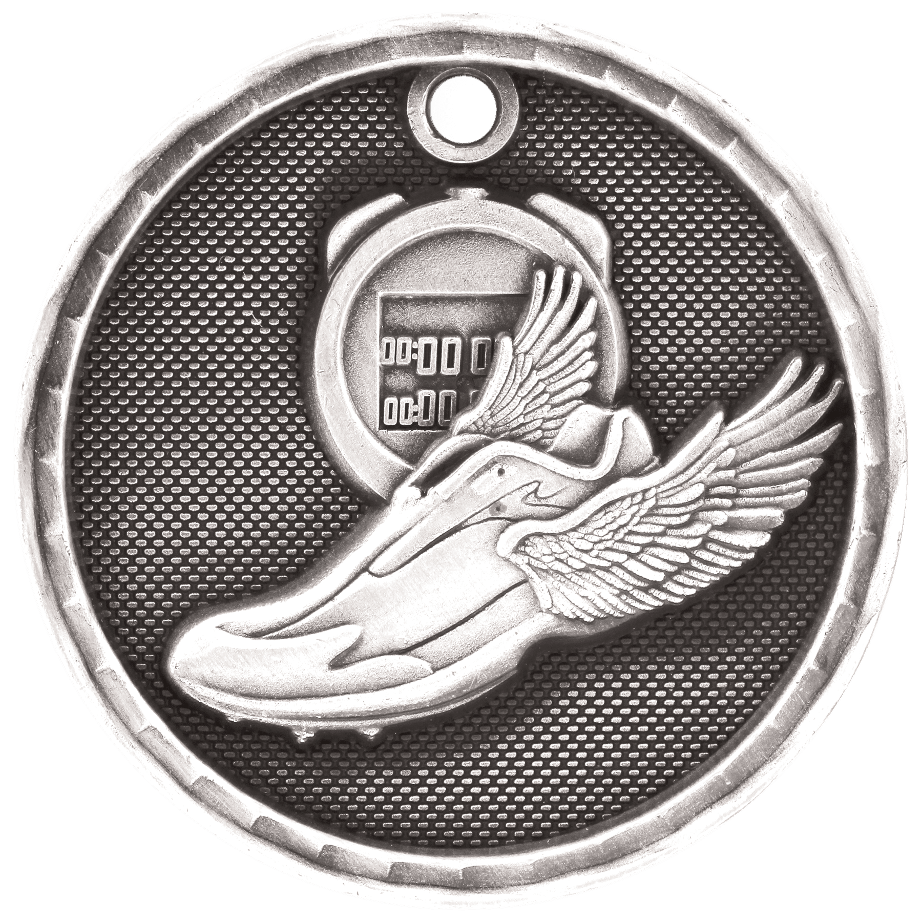 3D Track Medal 2" / Silver