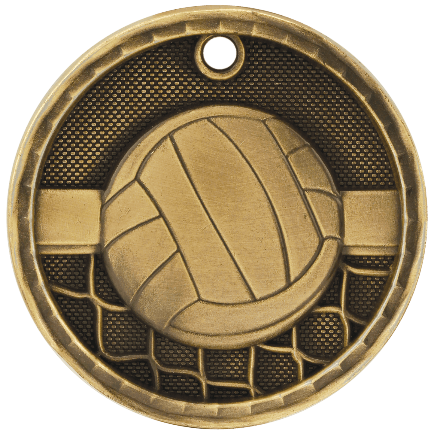3D Volleyball Medal 2" / Gold