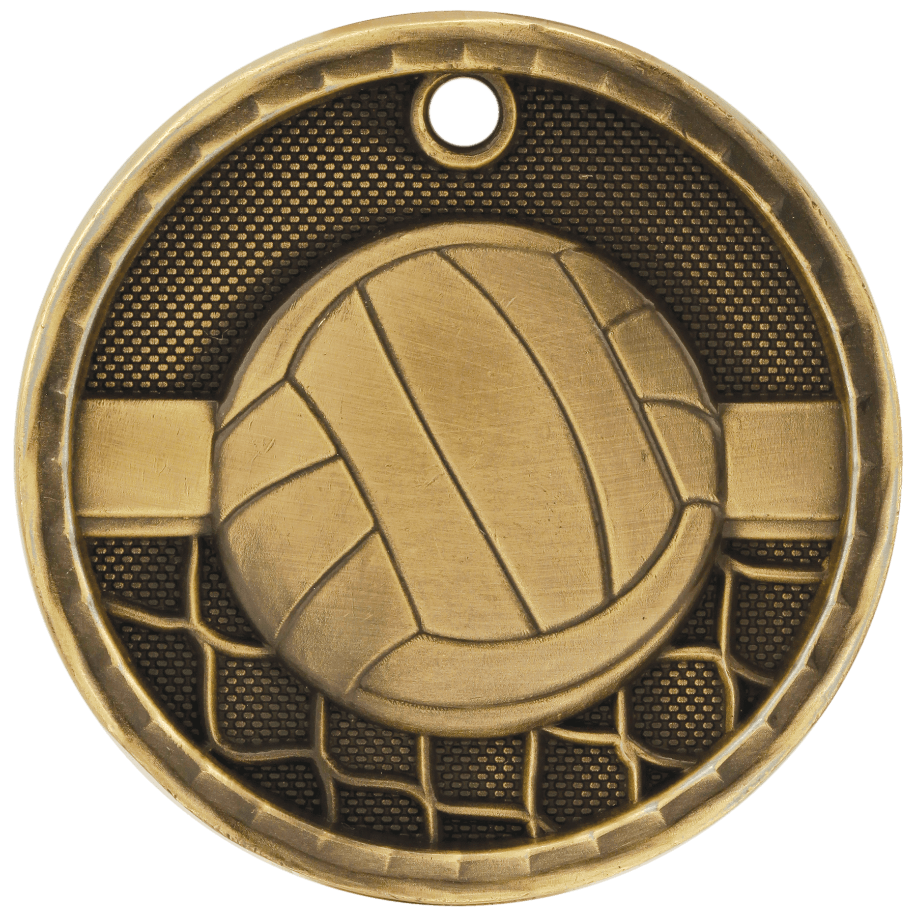 3D Volleyball Medal 2" / Gold