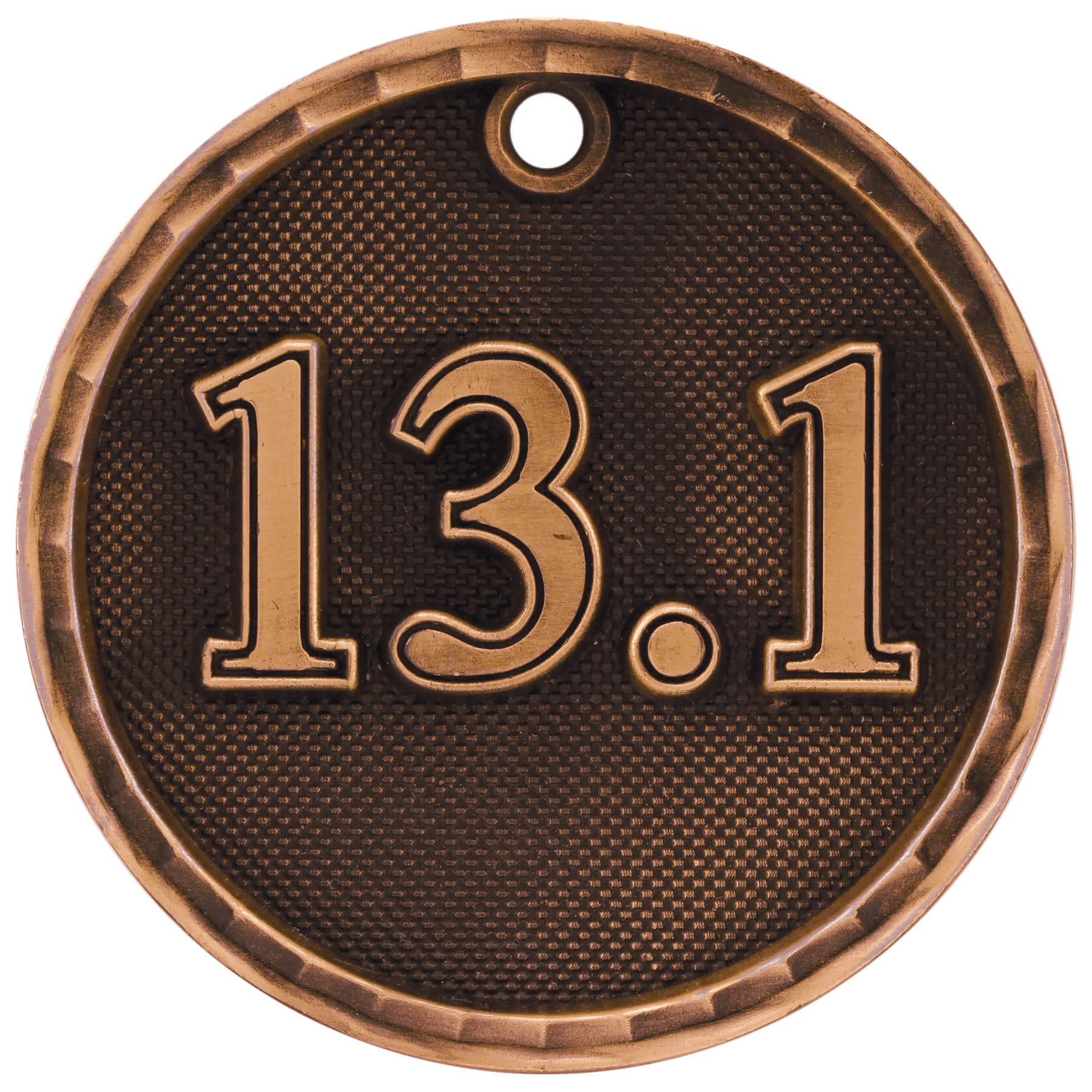 3D Half Marathon Medal 2" / Bronze (Copper Tone)