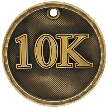 3D 10K Medal 2" / Gold