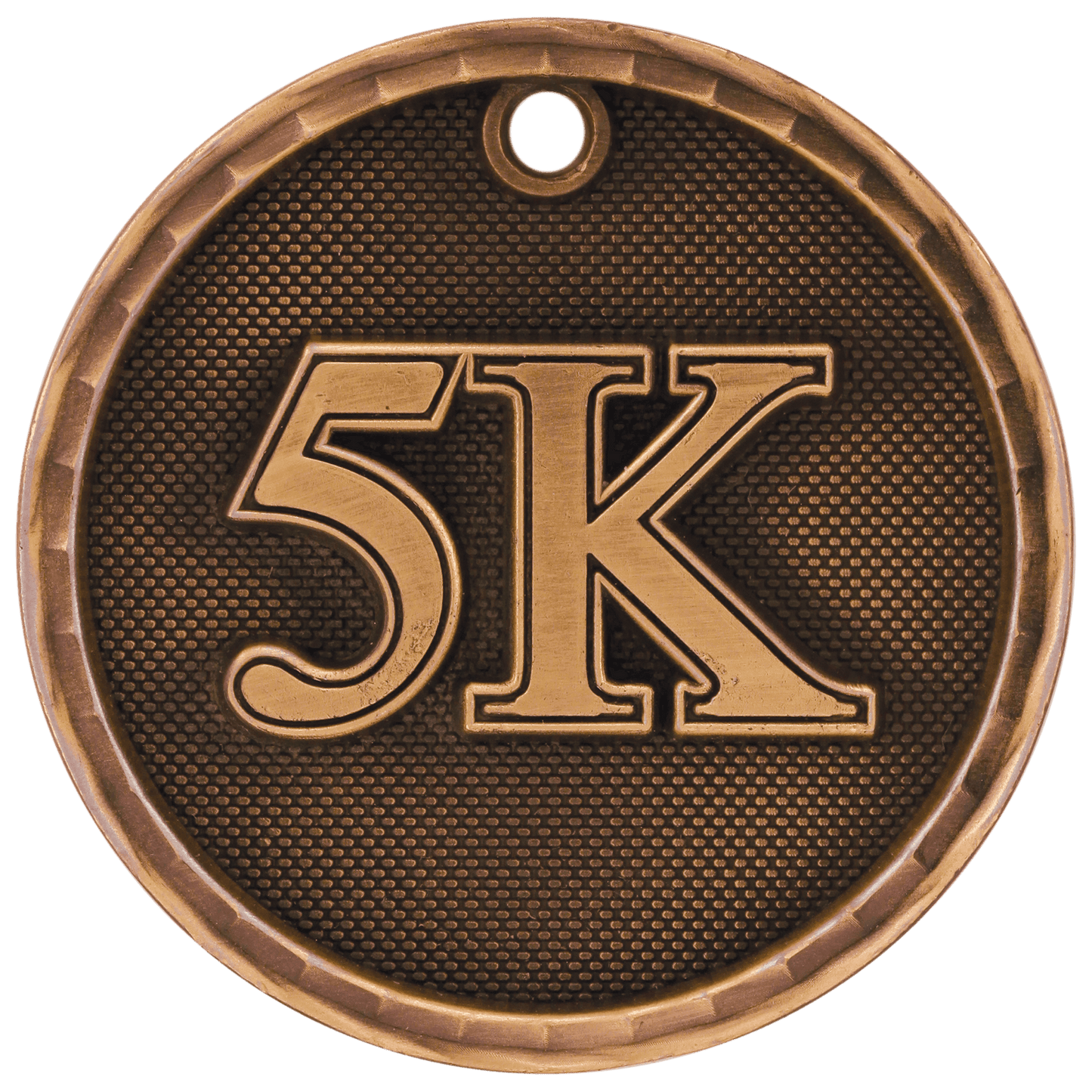 3D 5K Medal 2" / Bronze (Copper Tone)