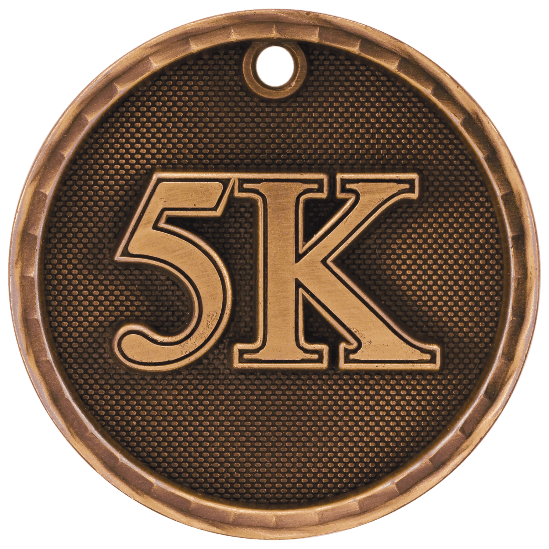 3D 5K Medal 2" / Bronze (Copper Tone)