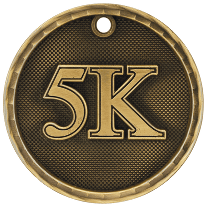 3D 5K Medal 2" / Gold