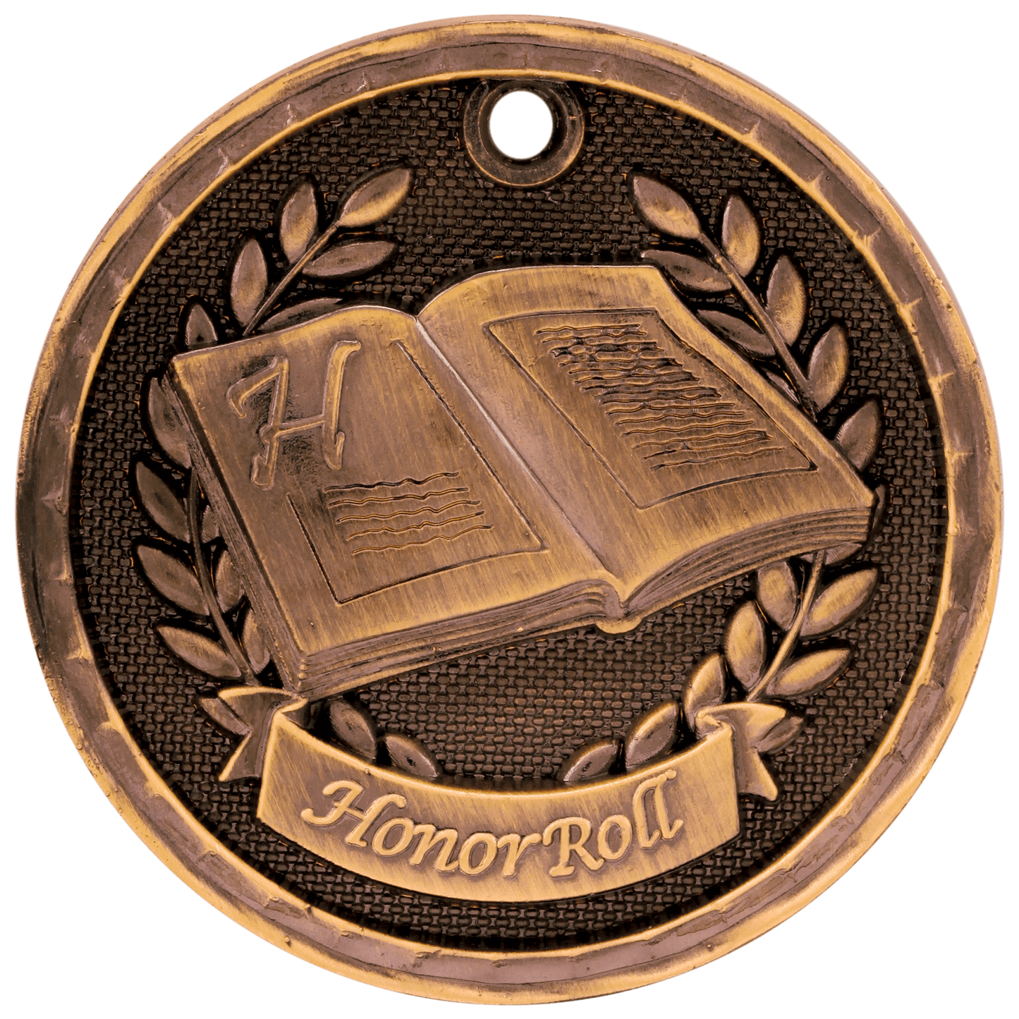 3D Honor Roll Medal 2" / Bronze (Copper Tone)