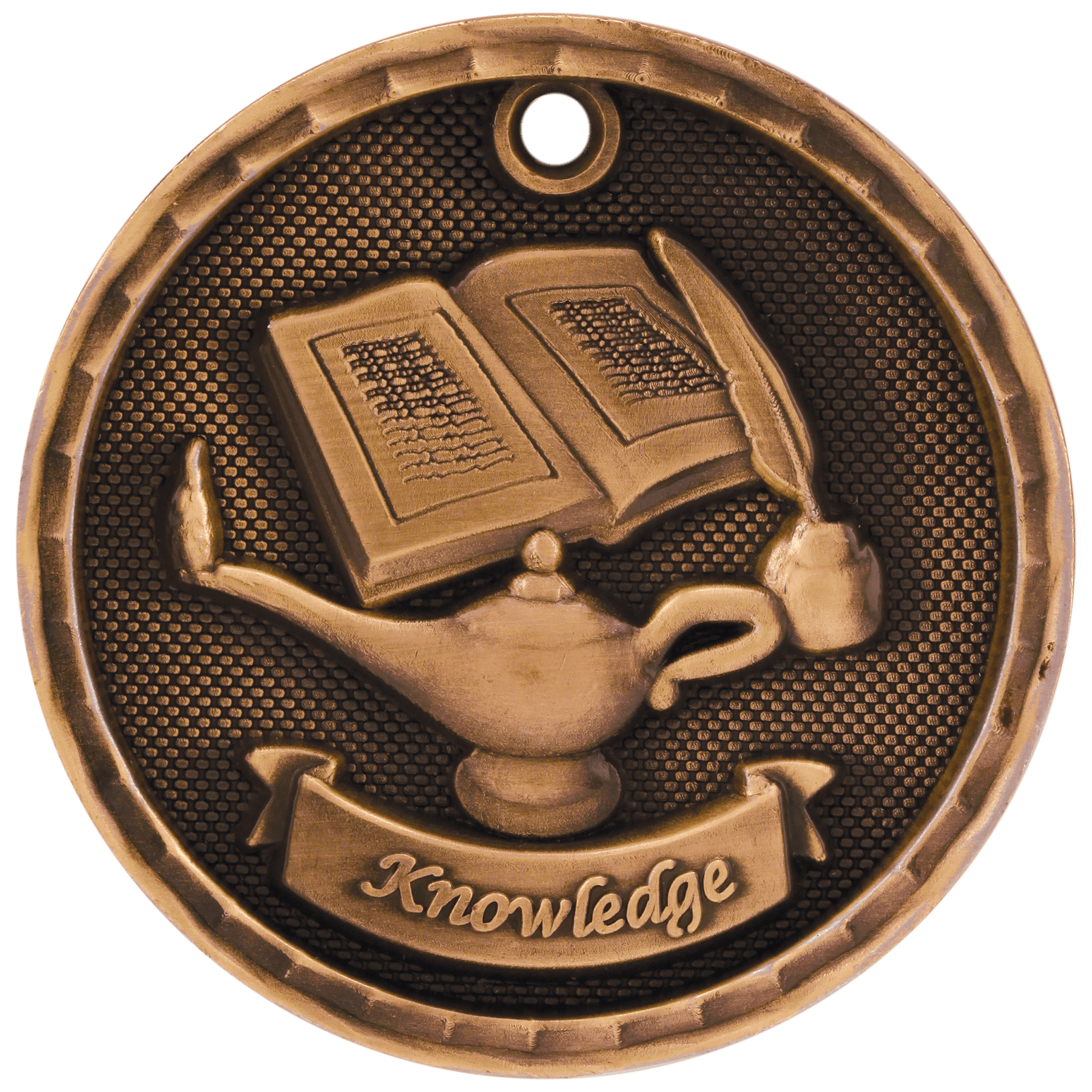 3D Academic Medal 2" / Bronze (Copper Tone)