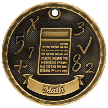 3D Math Medal 2" / Gold