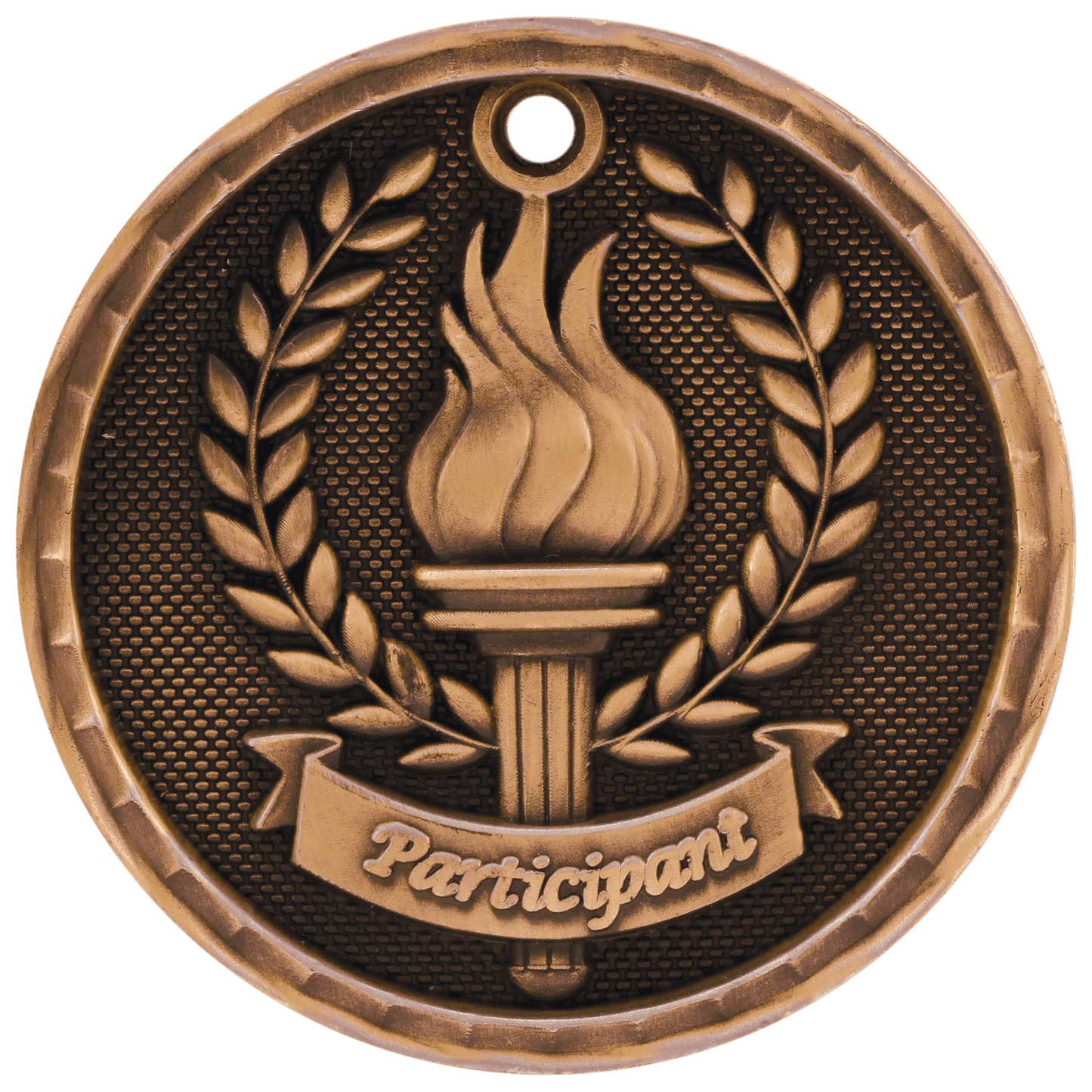 3D Participant Medal 2" / Bronze (Copper Tone)